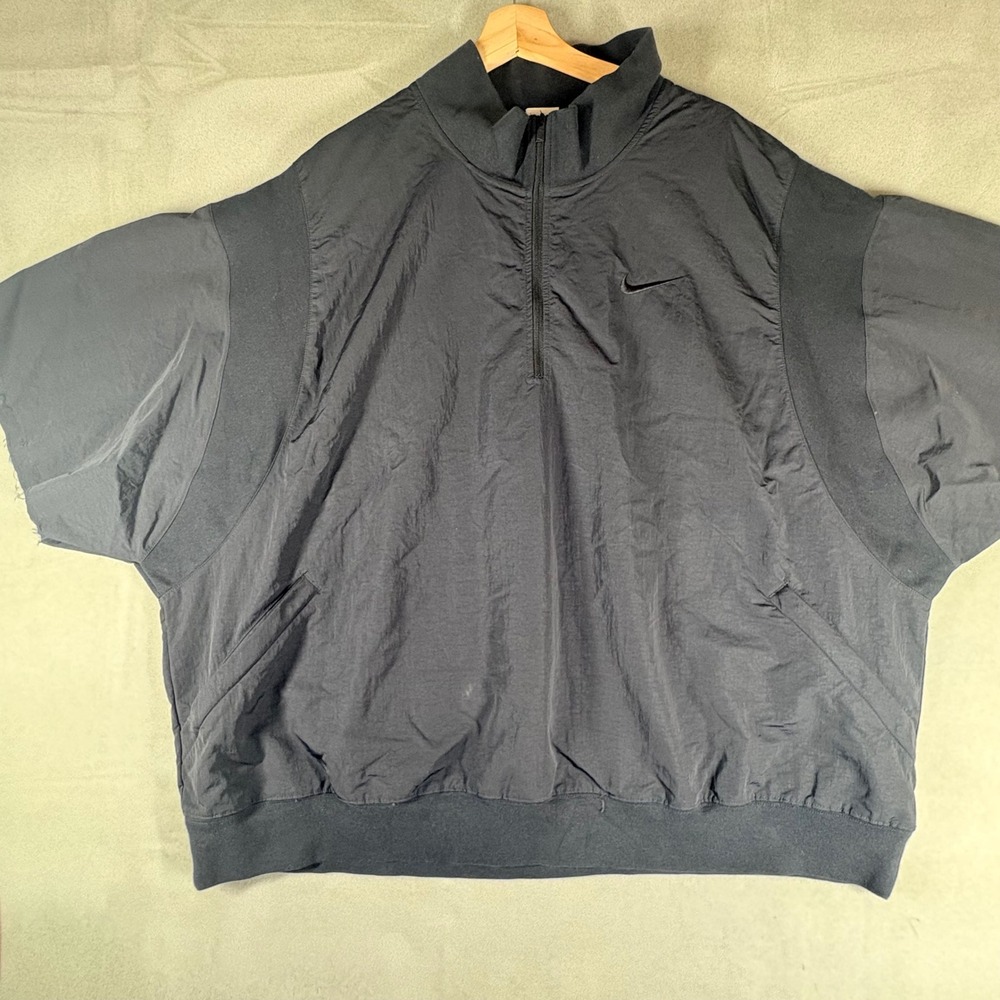 Nike x Fear of God Half Zip Short Sleeve Jacket Black XXL AR0643-010